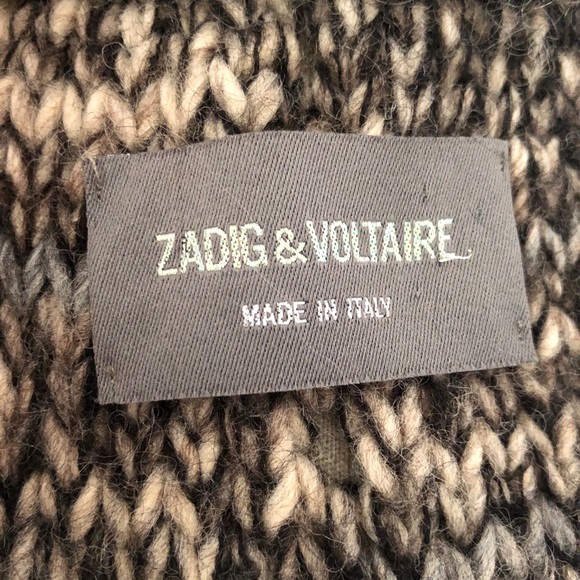 NWOT New ZADIG & VOLTAIRE Yuno Pa Multicolor Striped Open Front Cardigan Medium - Picture 14 of 15